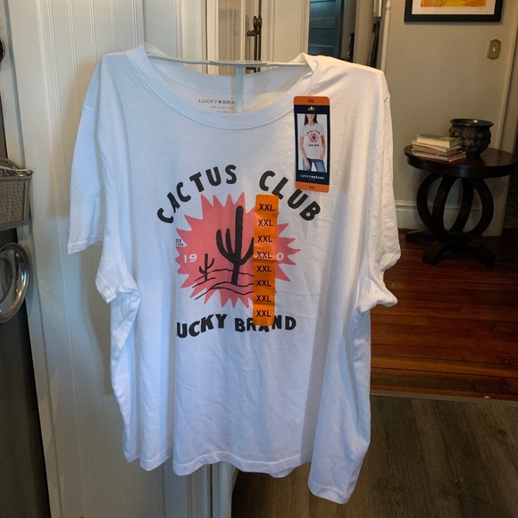 Lucky Brand cactus club tee. NWT. Retsil‎ 26 - Picture 1 of 4